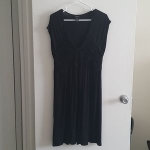 Black ruched dress